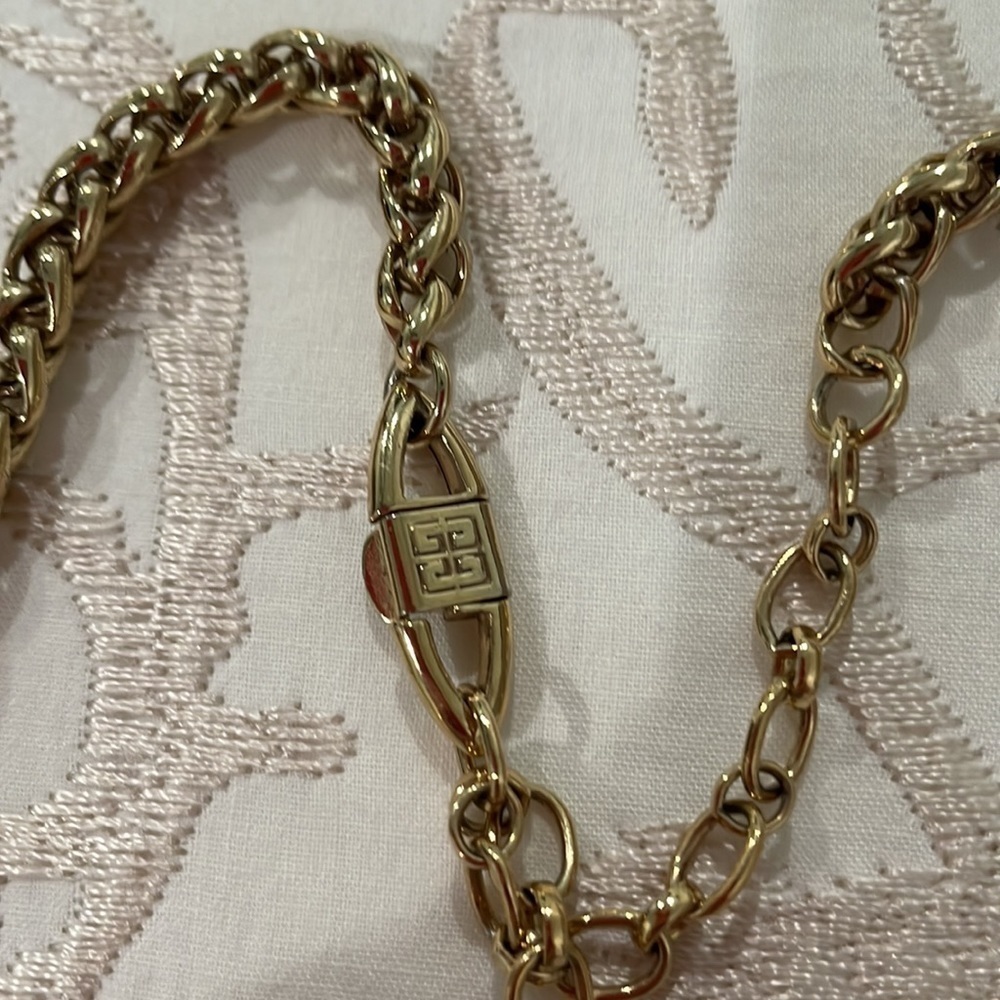 Stunning Givenchy Vintage Faux Pearl & Amber Crystals Necklace—Like New!! - Picture 5 of 10